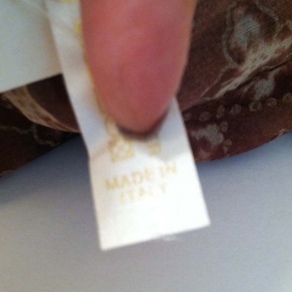 Rectangular Silk Italian Scarf Vintage - Picture 2 of 2